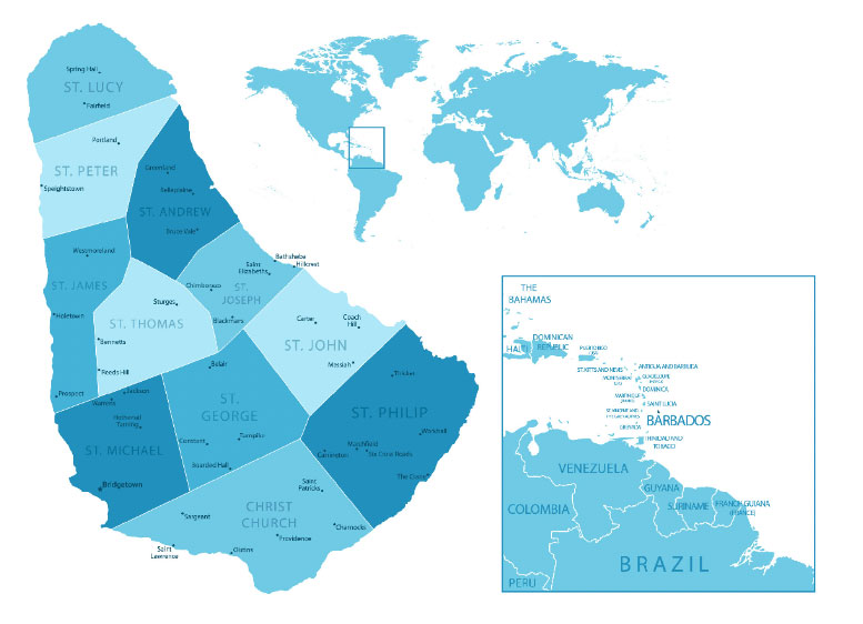 barbados map